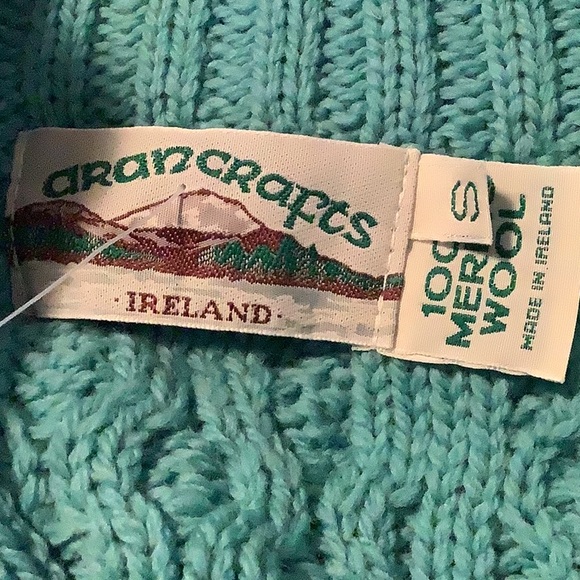 Aran Crafts 100% Merino Wool Made in Ireland knit sweater NWT - Picture 4 of 11